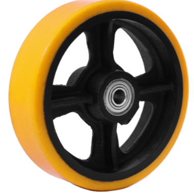 Roda de Ferro Revestida com Poliuretano 250×100mm RU-104 S