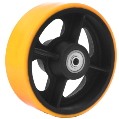 Roda de Ferro Revestida com Poliuretano 300×100mm RU124 S